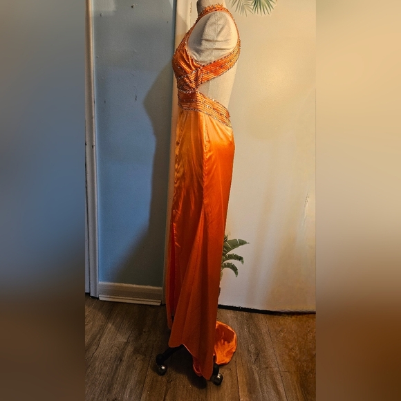 Source Unknown Vibrant Orange Prom Dress - Picture 6 of 6